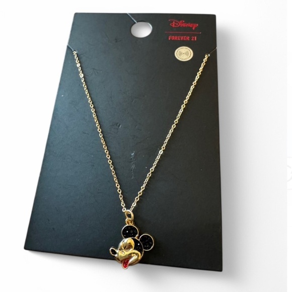 Gold and Black Mickey Mouse Pendant Necklace - Picture 4 of 4